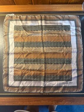 Silk vintage Christian Dior pocket square/handkerchief